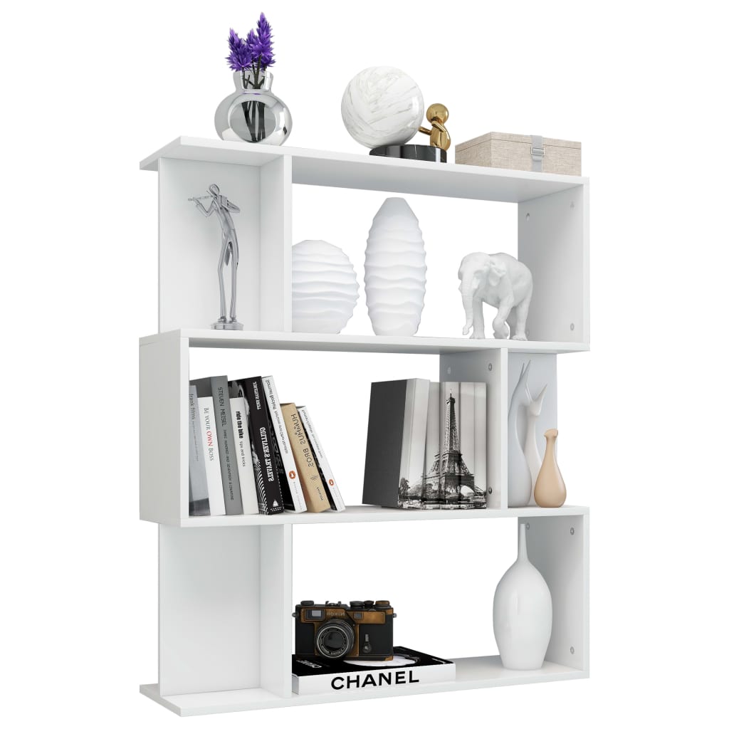 Libreria/Divisorio Bianco Lucido 80x24x96 cm cod mxl 12427