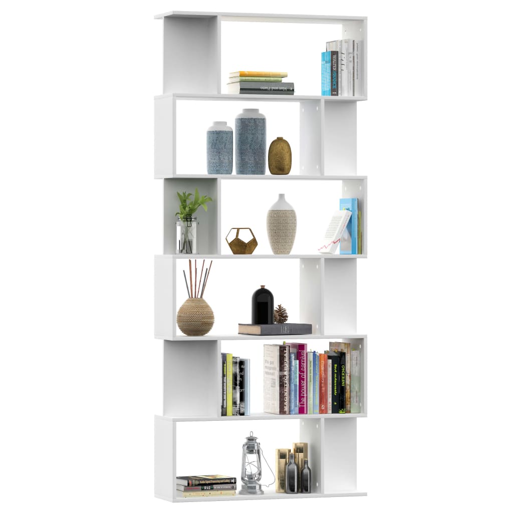 Libreria/Divisorio Bianco 80x24x192 cm in Legno Multistrato 800090