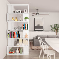 Libreria/Divisorio Bianco 80x24x192 cm in Legno Multistrato 800090