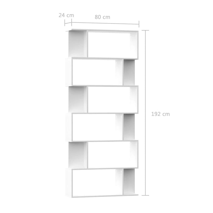 Libreria/Divisorio Bianco 80x24x192 cm in Truciolato 