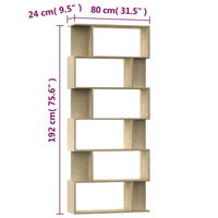 Libreria/Divisorio Rovere Sonoma 80x24x192 cm in Truciolato  cod mxl 23579