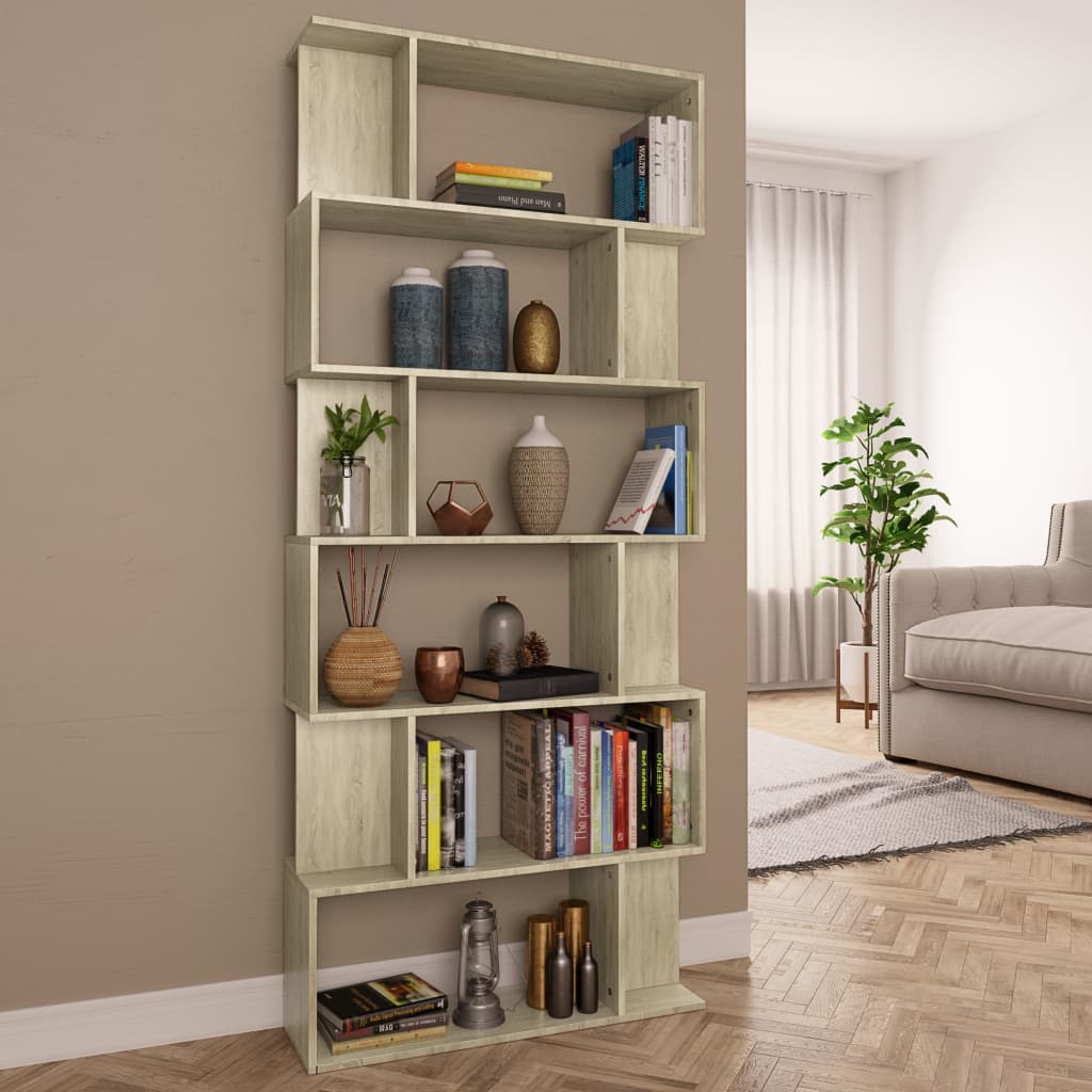 Libreria/Divisorio Rovere Sonoma 80x24x192 cm in Truciolato  cod mxl 23579