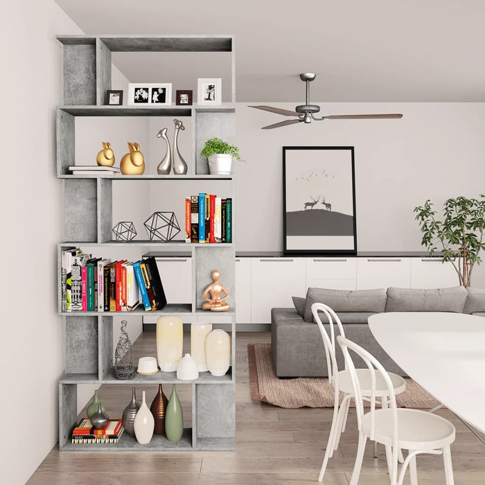 Libreria/Divisorio Grigio Cemento 80x24x192 cm in Truciolato