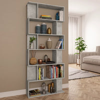 Libreria/Divisorio Grigio Cemento 80x24x192 cm in Truciolato