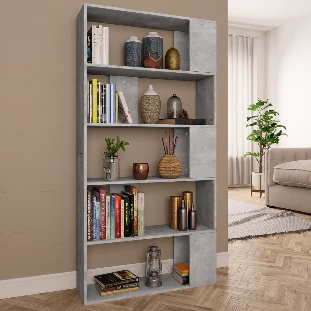 Libreria/Divisorio Grigio Cemento 80x24x159 cm in Truciolato cod mxl 60450