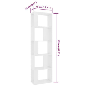 Libreria/Divisorio Bianco 45x24x159 cm in Truciolato 800108