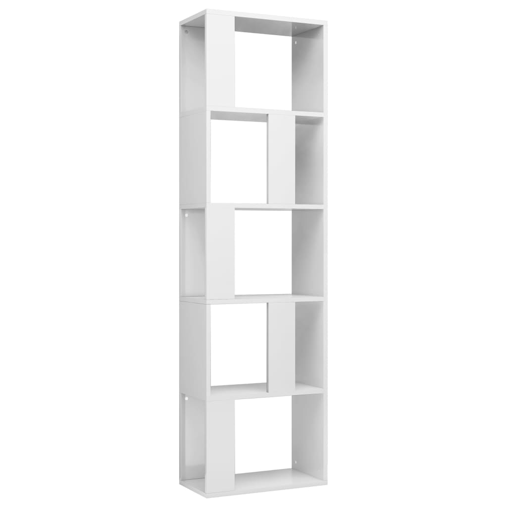 Libreria/Divisorio Bianco Lucido 45x24x159 cm in Truciolato 800114