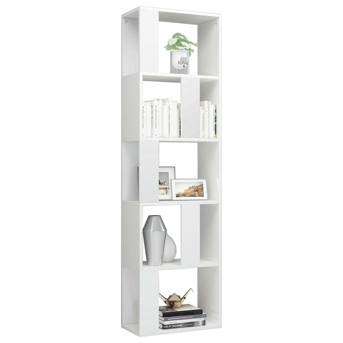 Libreria/Divisorio Bianco Lucido 45x24x159 cm in Truciolato 800114