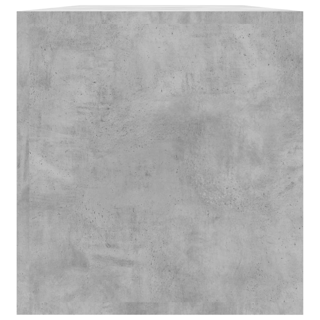 Contenitore per Vinili Grigio Cemento 71x34x36cm in Multistrato 800121