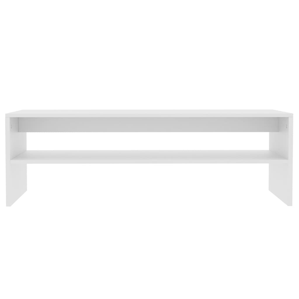 Tavolino da Salotto Bianco 100x40x40 cm in Legno Multistrato cod mxl 48095