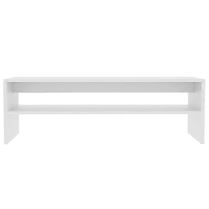 Tavolino da Salotto Bianco 100x40x40 cm in Legno Multistrato cod mxl 48095