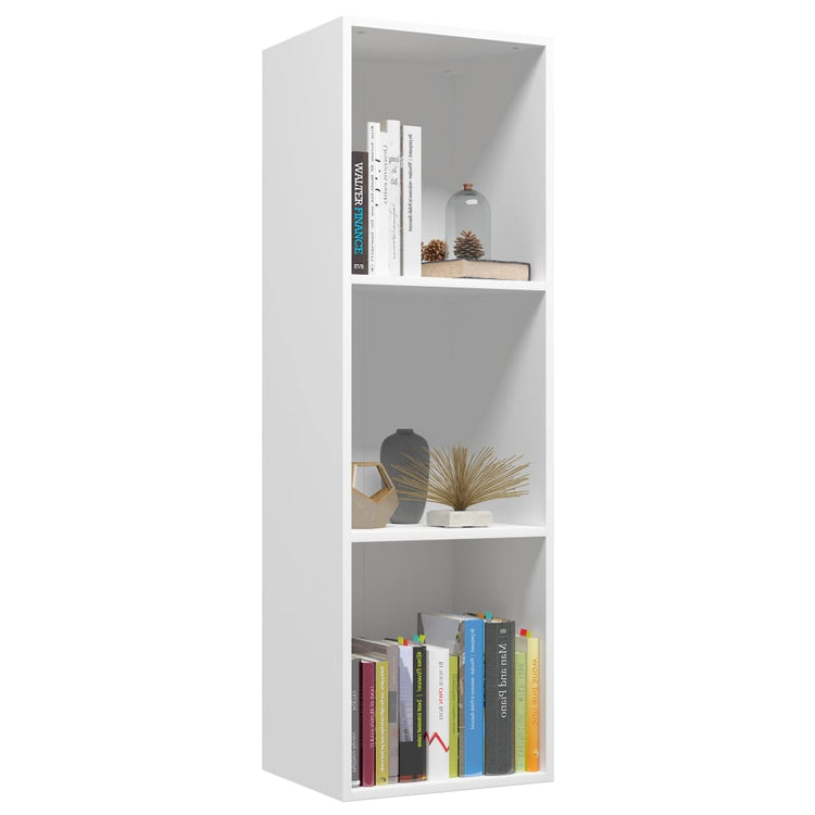 Libreria/Mobile TV Bianco 36x30x114 cm in Legno Multistrato 800135