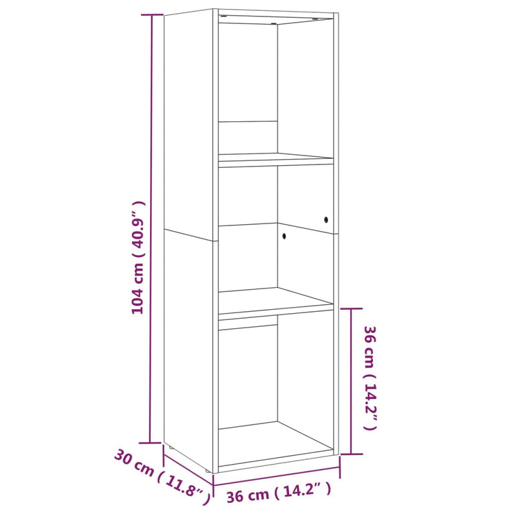 Libreria/Mobile TV Rovere Sonoma 36x30x114 cm in Truciolato 800138