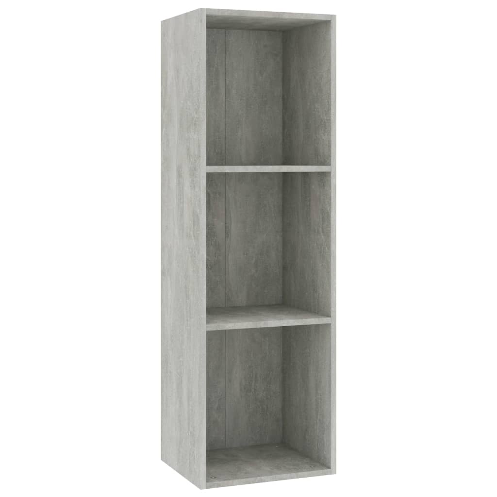 Libreria/Mobile TV Grigio Cemento 36x30x114cm Legno Multistrato 800139