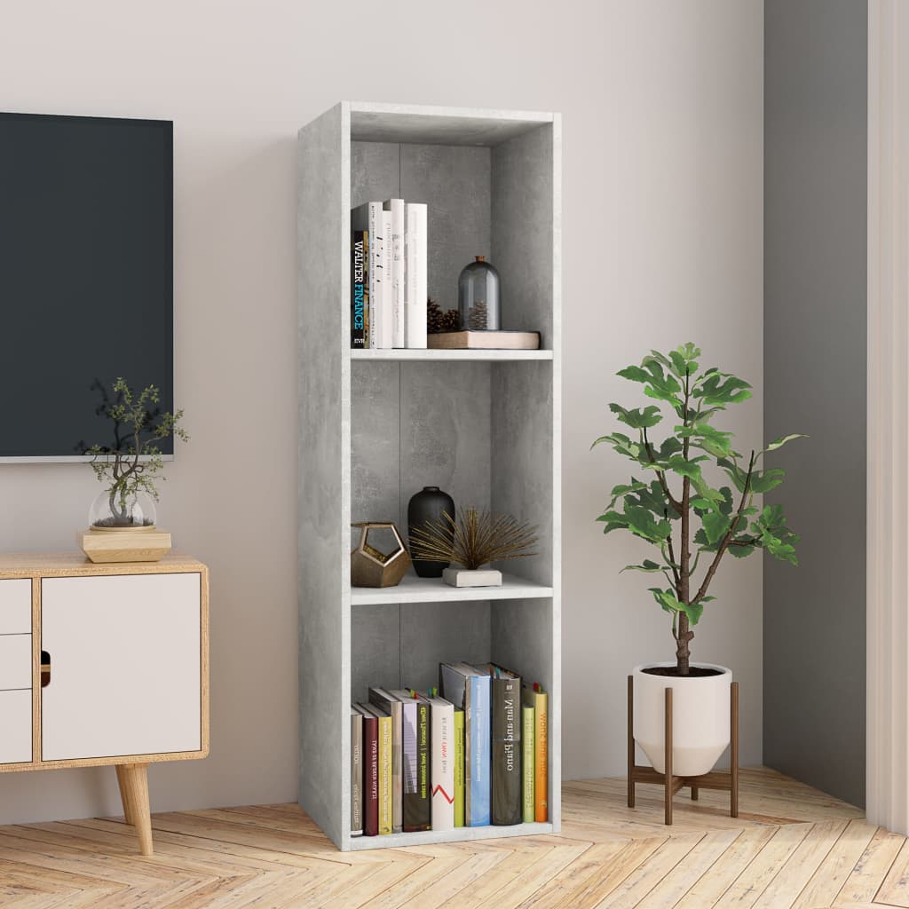 Libreria/Mobile TV Grigio Cemento 36x30x114 cm in Truciolato    cod mxl 33762