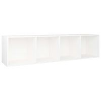 Libreria / Mobile TV Bianco 36x30x143 cm in Legno Multistrato