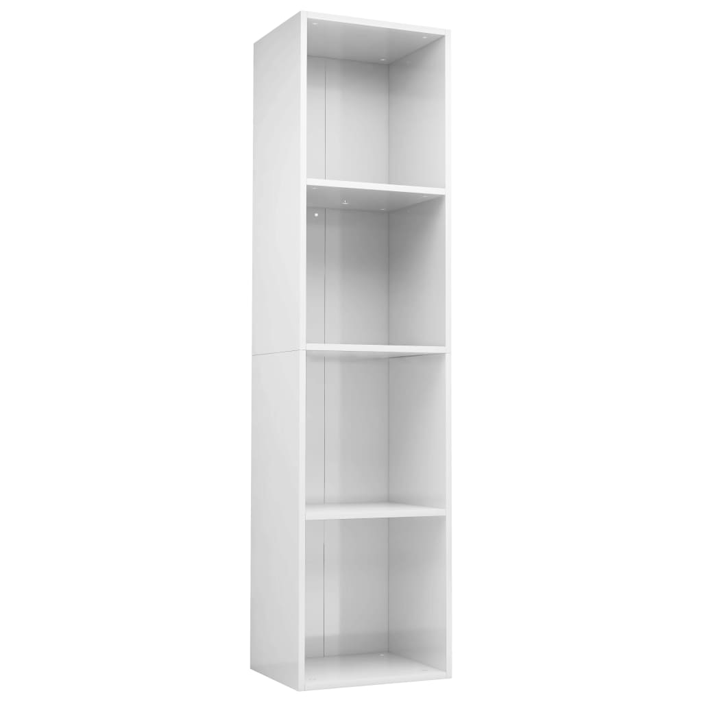 Libreria/Mobile TV Bianco Lucido 36x30x143 cm in Truciolato   cod mxl 14156