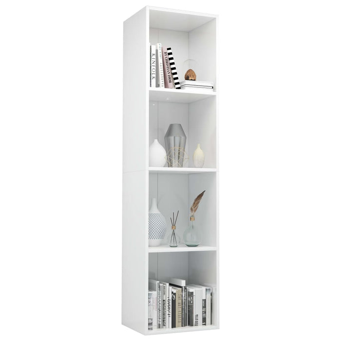 Libreria/Mobile TV Bianco Lucido 36x30x143 cm in Truciolato   cod mxl 14156