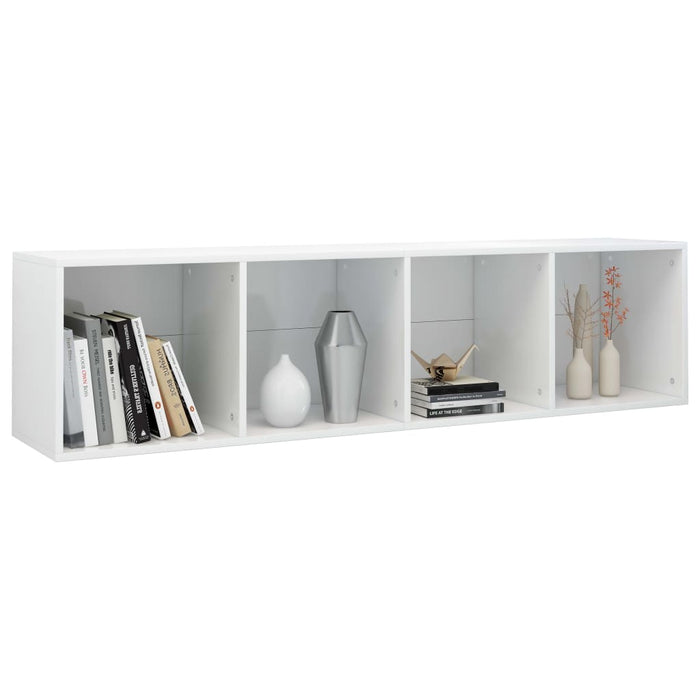 Libreria/Mobile TV Bianco Lucido 36x30x143 cm in Truciolato   cod mxl 14156