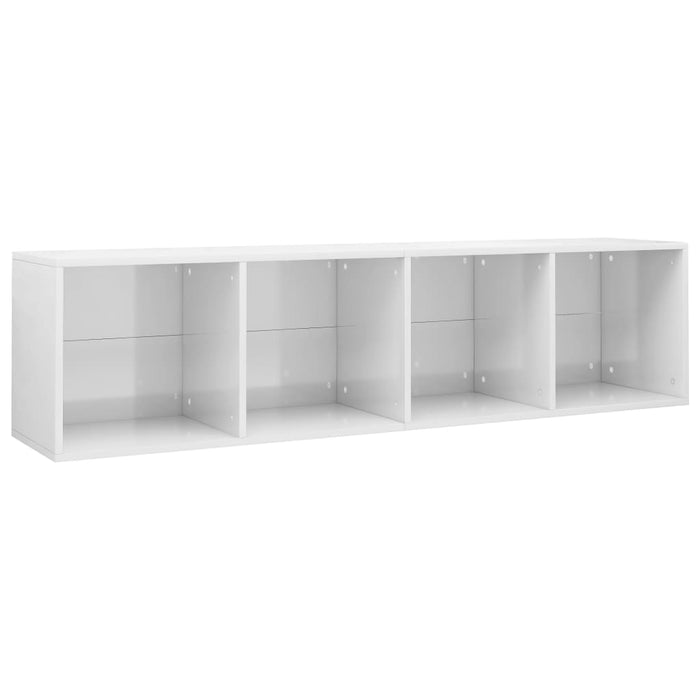 Libreria/Mobile TV Bianco Lucido 36x30x143 cm in Truciolato   cod mxl 14156