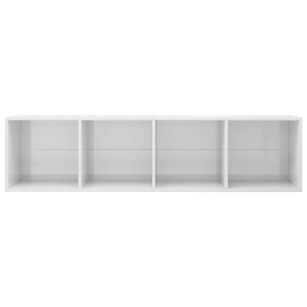 Libreria/Mobile TV Bianco Lucido 36x30x143 cm in Truciolato   cod mxl 14156