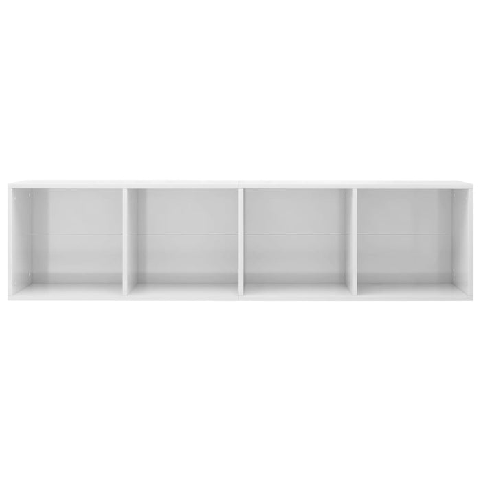 Libreria/Mobile TV Bianco Lucido 36x30x143 cm in Truciolato   cod mxl 14156