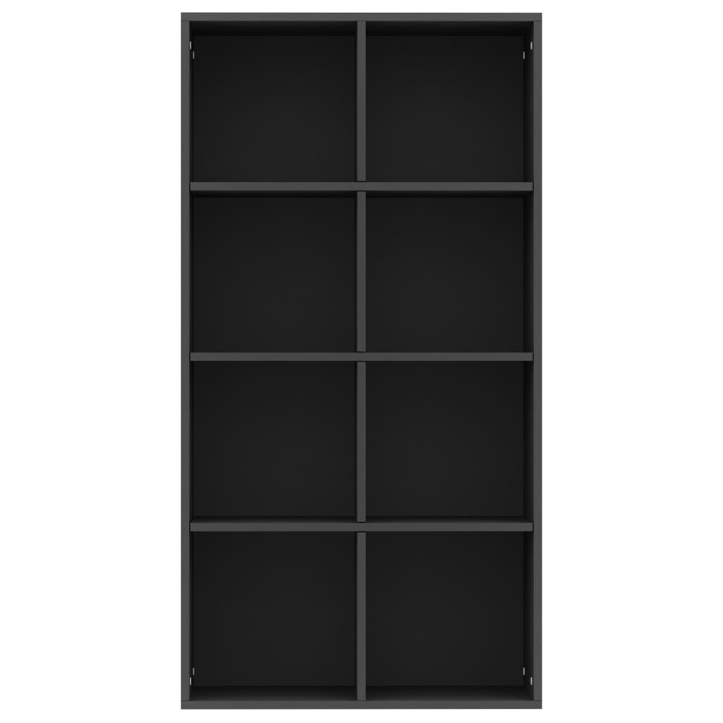 Libreria/Credenza Nera 66x30x130 cm in Truciolato  