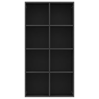 Libreria/Credenza Nera 66x30x130 cm in Truciolato  