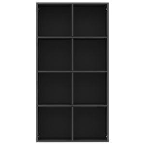 Libreria/Credenza Nera 66x30x130 cm in Truciolato  