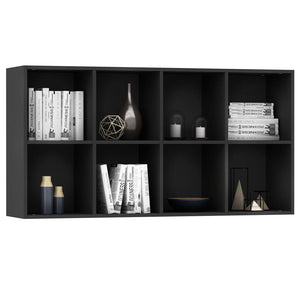 Libreria/Credenza Nera 66x30x130 cm in Truciolato  