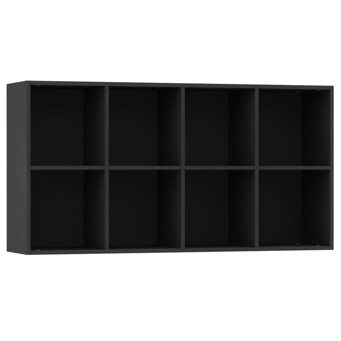 Libreria/Credenza Nera 66x30x130 cm in Truciolato  