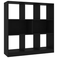 Libreria Nera 97,5x29,5x100 cm in Legno Multistrato 800172