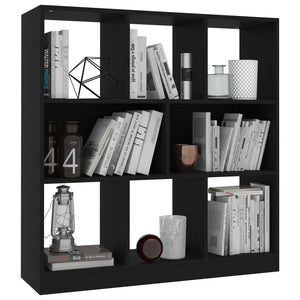 Libreria Nera 97,5x29,5x100 cm in Legno Multistrato 800172