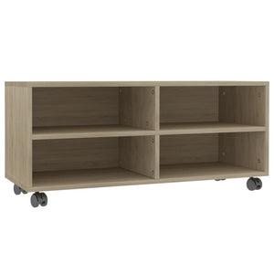 Mobile TV con Ruote Rovere Sonoma 90x35x35 cm in Truciolato   cod mxl 23998