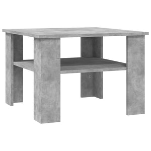 Tavolino da Salotto Grigio Cemento 60x60x42cm Legno Multistrato 800211