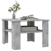 Tavolino da Salotto Grigio Cemento 60x60x42cm Legno Multistrato 800211