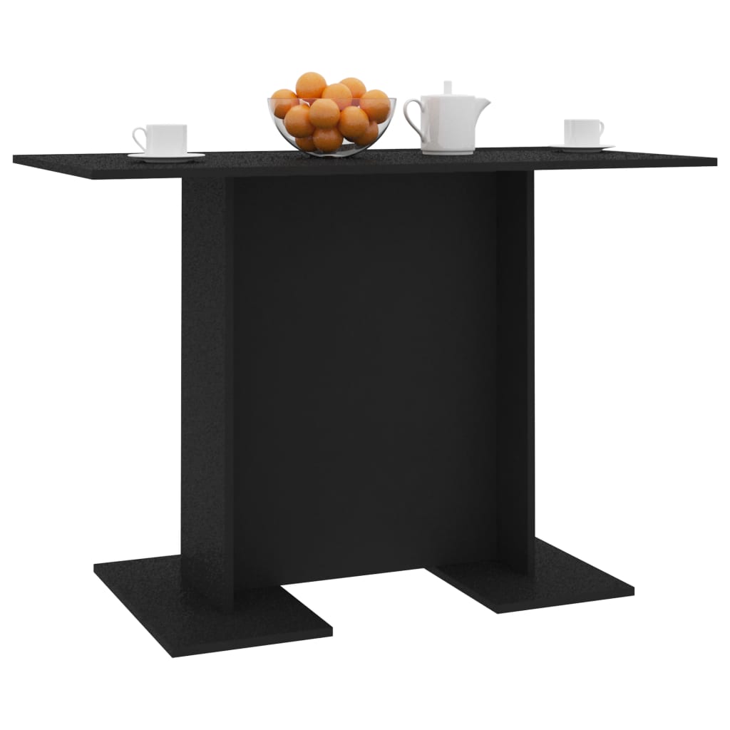 Tavolo da Pranzo Nero 110x60x75 cm in Truciolato