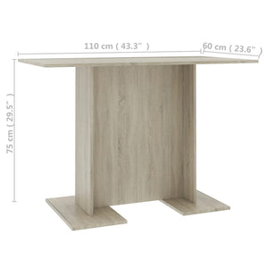 Tavolo da Pranzo Rovere Sonoma 110x60x75 cm in Truciolato