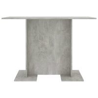 Tavolo da Pranzo Grigio Cemento 110x60x75 cm Legno Multistrato 800247