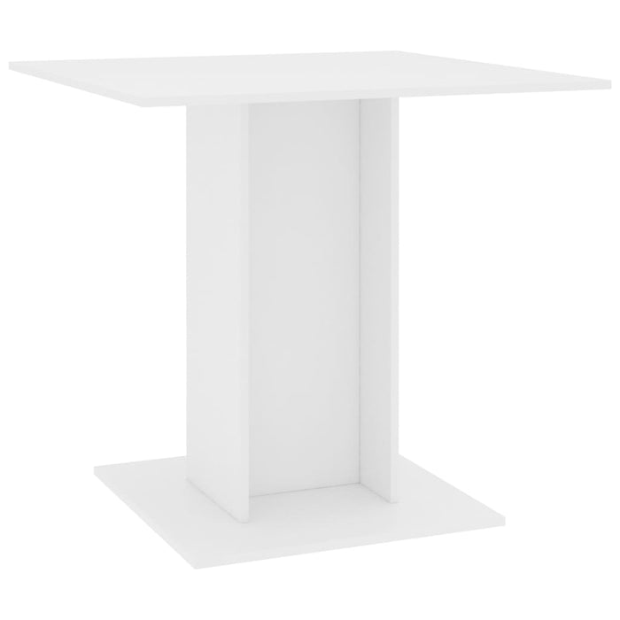 Tavolo da Pranzo Bianco 80x80x75 cm in Truciolato 800252