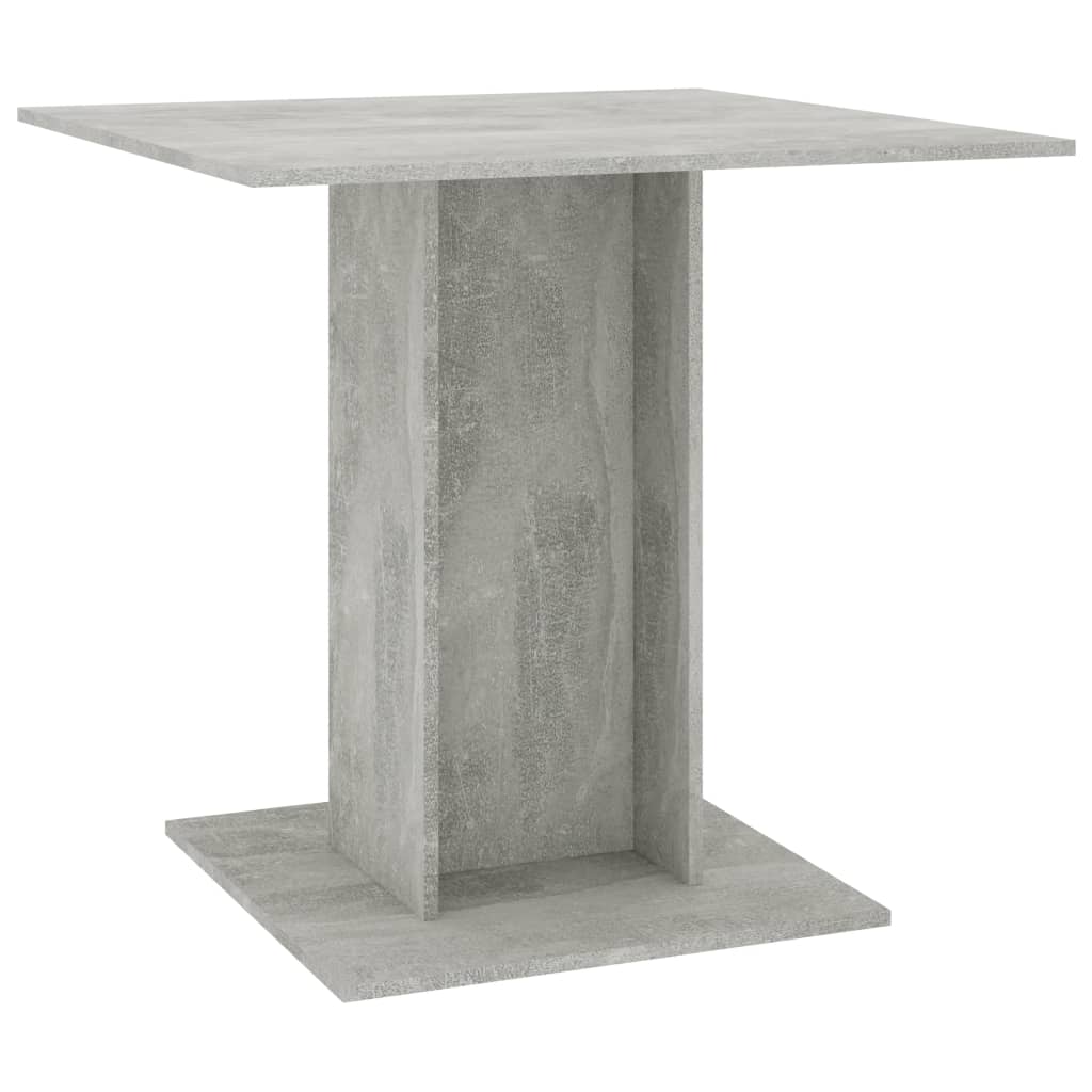 Tavolo da Pranzo Grigio Cemento 80x80x75 cm in Truciolato