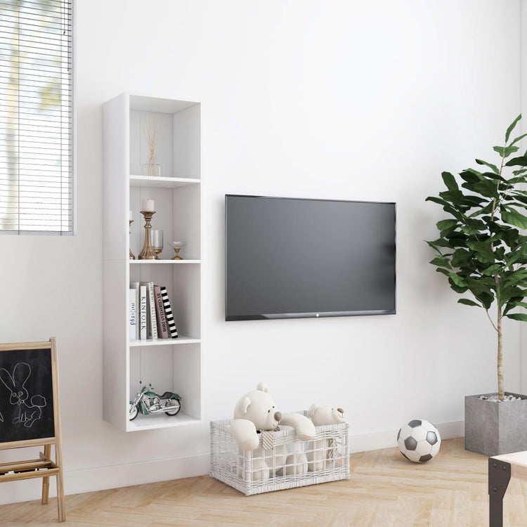 Libreria/Mobile TV Bianco 143x30x36 cm cod mxl 50301