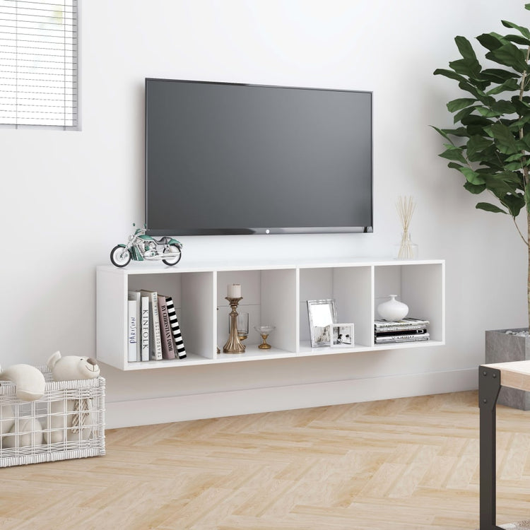 Libreria/Mobile TV Bianco 143x30x36 cm cod mxl 50301