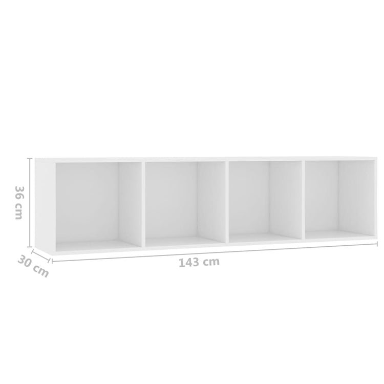 Libreria/Mobile TV Bianco 143x30x36 cm cod mxl 50301