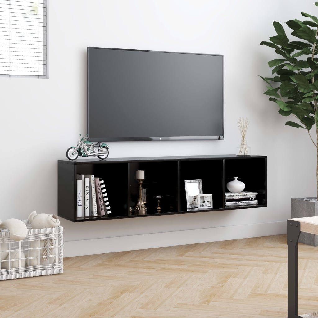 Libreria/Mobile TV Nero 143x30x36 cm cod mxl 42777