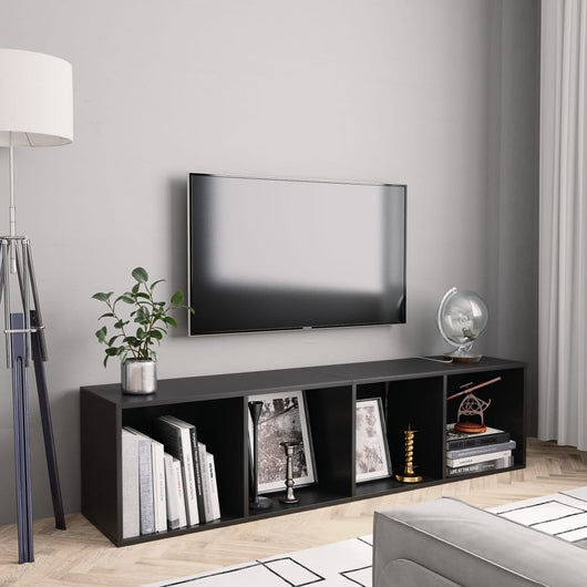 Libreria/Mobile TV Nero 143x30x36 cm cod mxl 42777