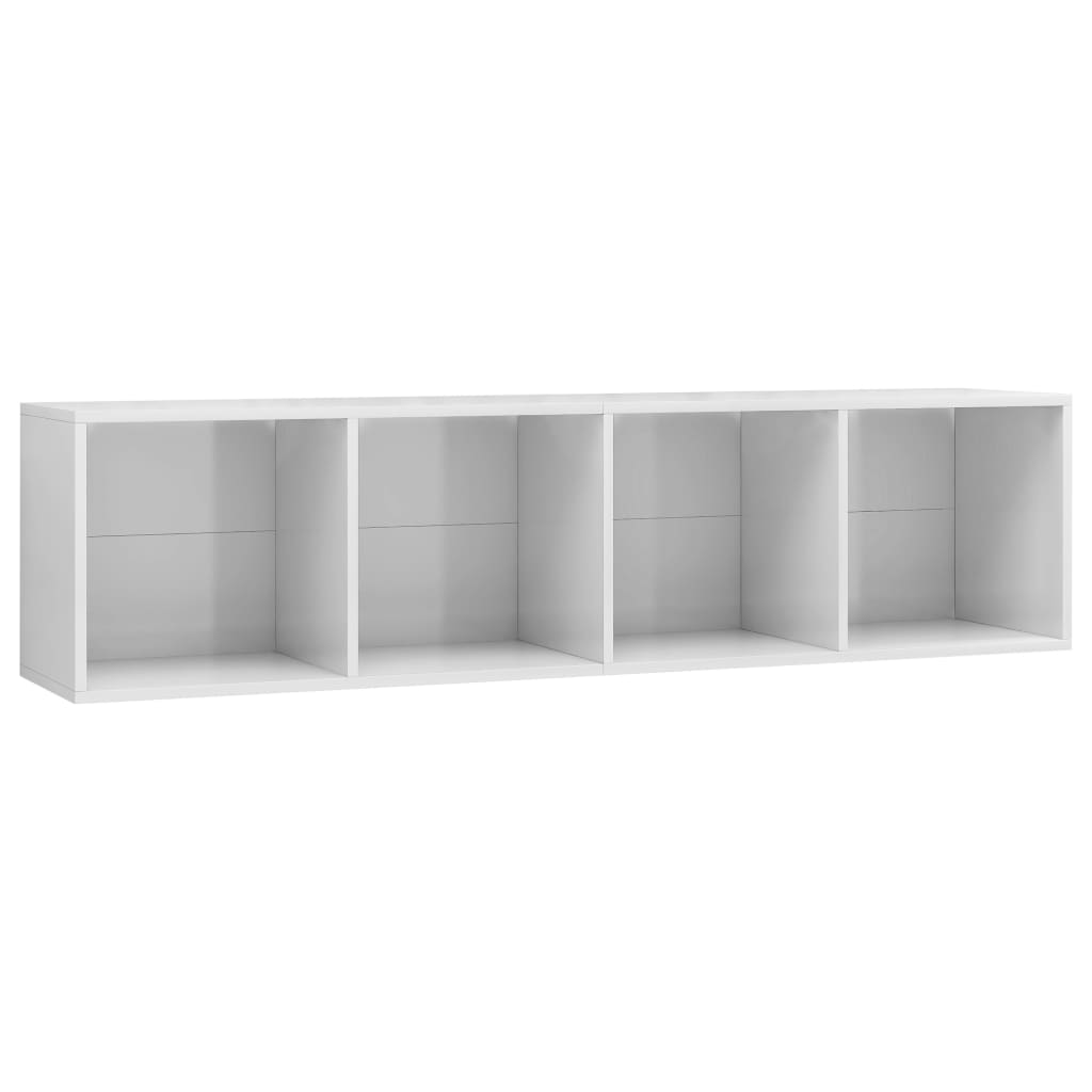 Libreria/Mobile TV Bianco Lucido 143x30x36 cm cod mxl 53647