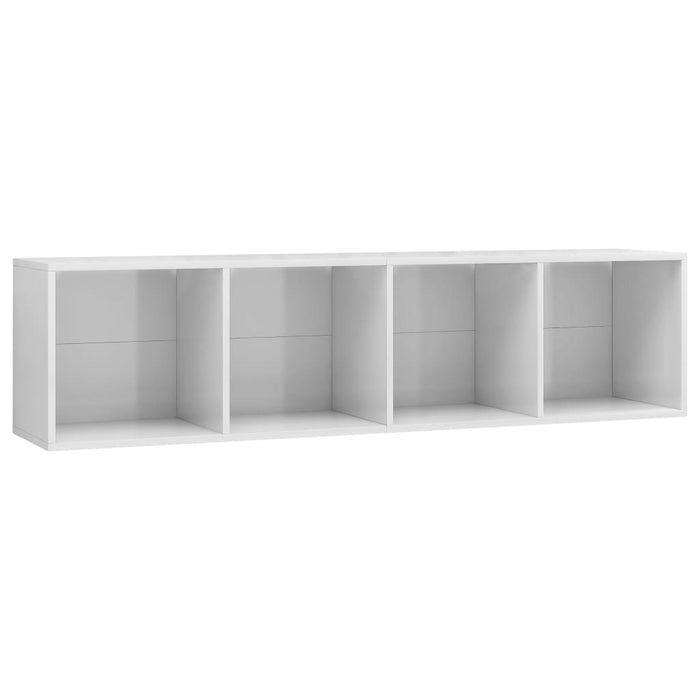 Libreria/Mobile TV Bianco Lucido 143x30x36 cm cod mxl 53647