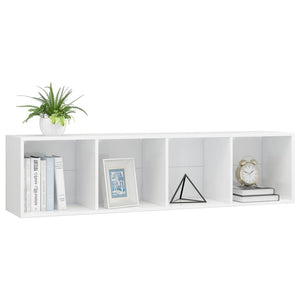 Libreria/Mobile TV Bianco Lucido 143x30x36 cm cod mxl 53647