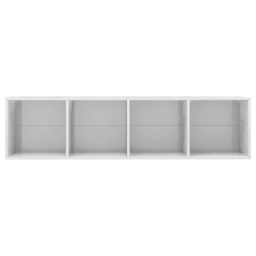 Libreria/Mobile TV Bianco Lucido 143x30x36 cm cod mxl 53647